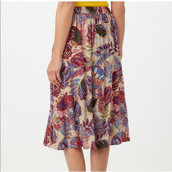 Westport elastic back printed tie front skirt Size L - Picture 2 of 7